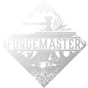 Forgemaster Logo Grunge Silver Forgemaster Social Media Design Logo