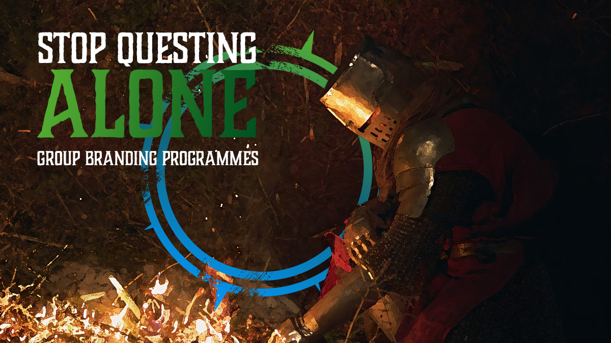 A lone adventurer under the title 'Group Branding Programme'